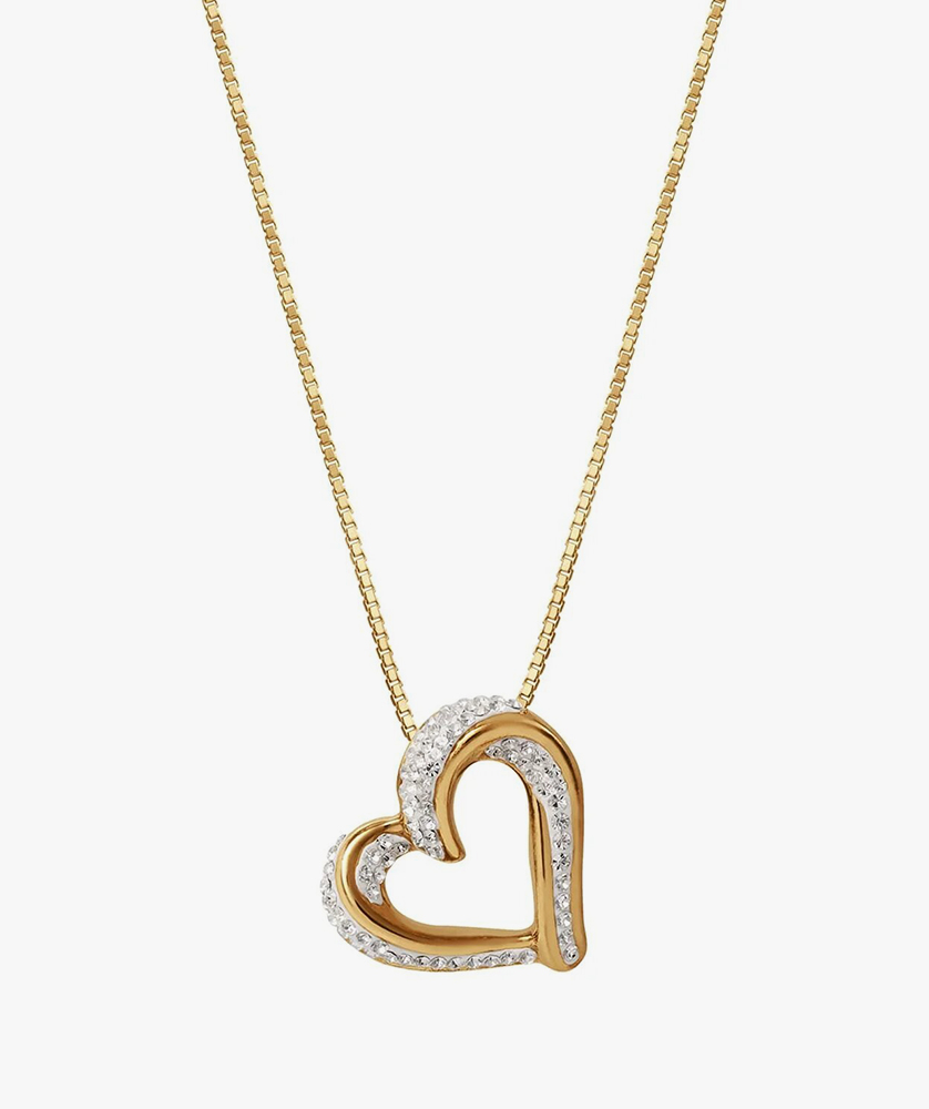 Women's Brilliance Fine Jewelry Slide Heart Pendant Necklace