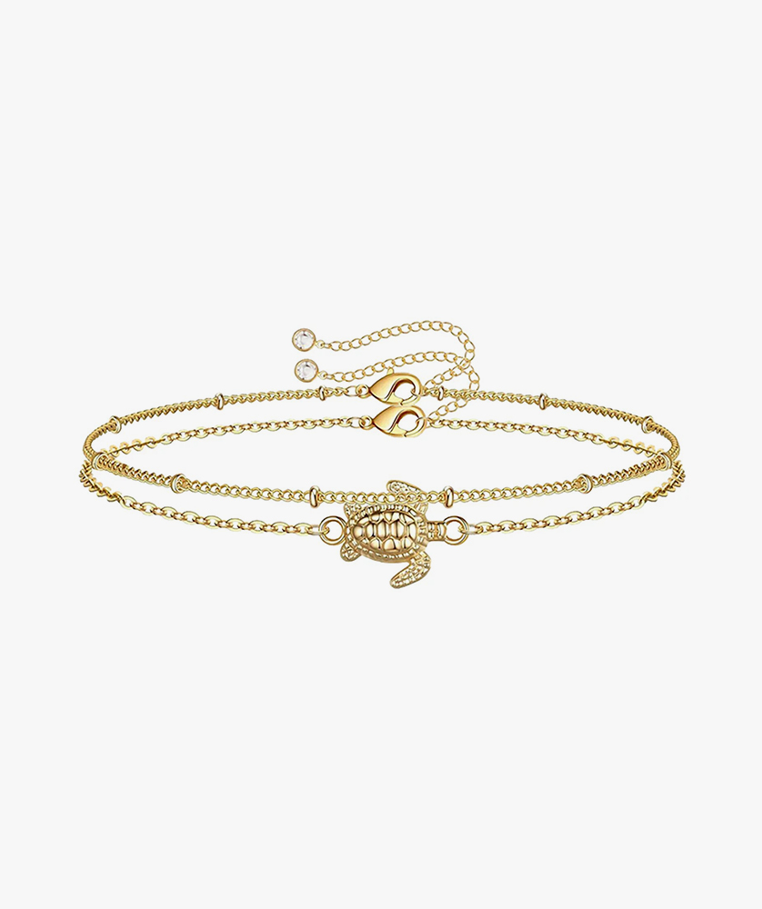 Women Girls Fashion Women Turtle Double Layer Bracelet
